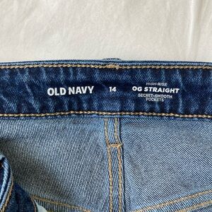 Old Navy High-wasted button fly OG straight ankle jeans